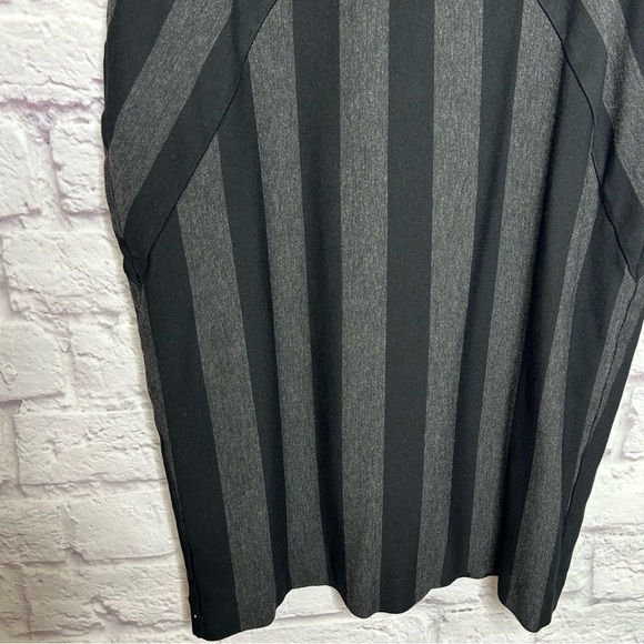 Anthropologie Black and Gray Striped Mini Dress - Picture 8 of 15